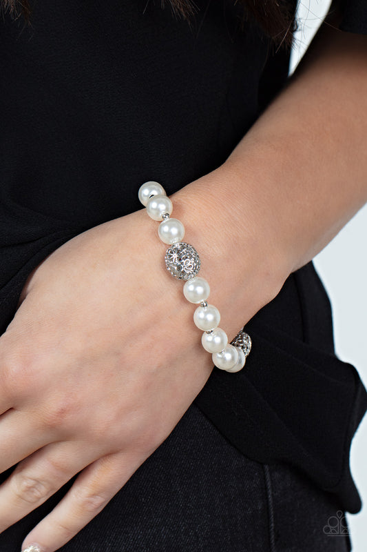 Upscale Whimsy - White - Paparazzi - Davetta Jewels