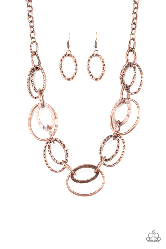 Bend OVAL Backwards - Copper - Paparazzi - Davetta Jewels