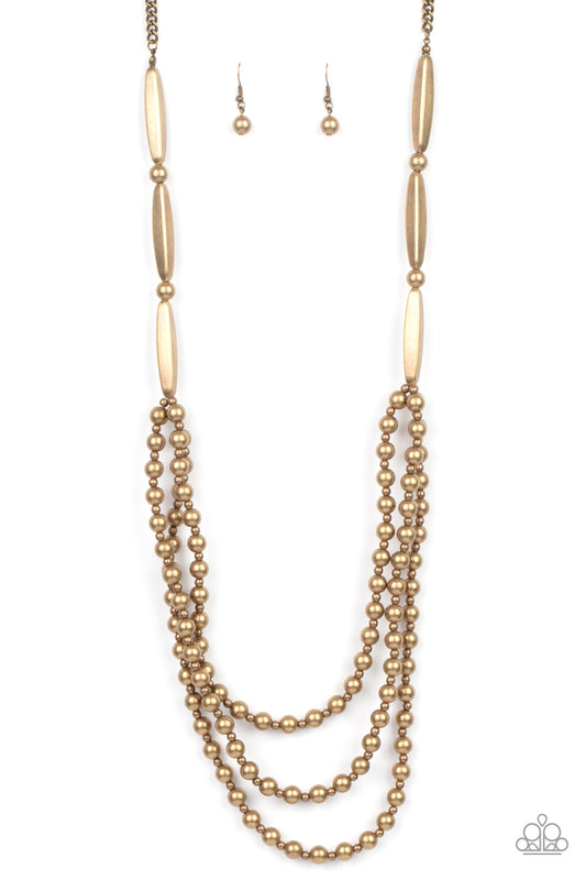 Beaded Beacon - Brass - Paparazzi - Davetta Jewels