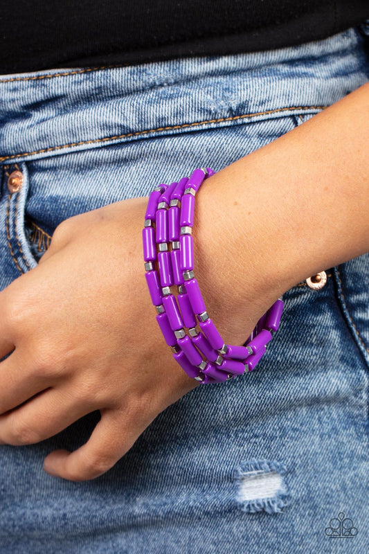 Radiantly Retro - Purple - Paparazzi - Davetta Jewels