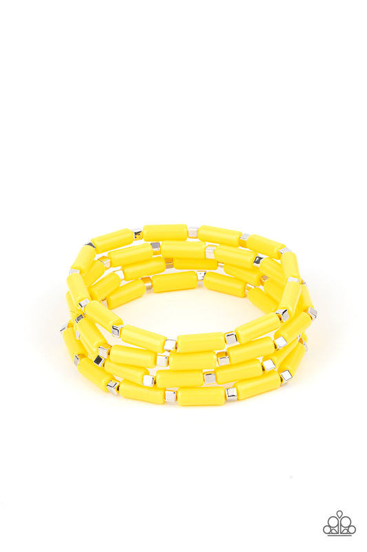 Radiantly Retro - Yellow - Paparazzi - Davetta Jewels