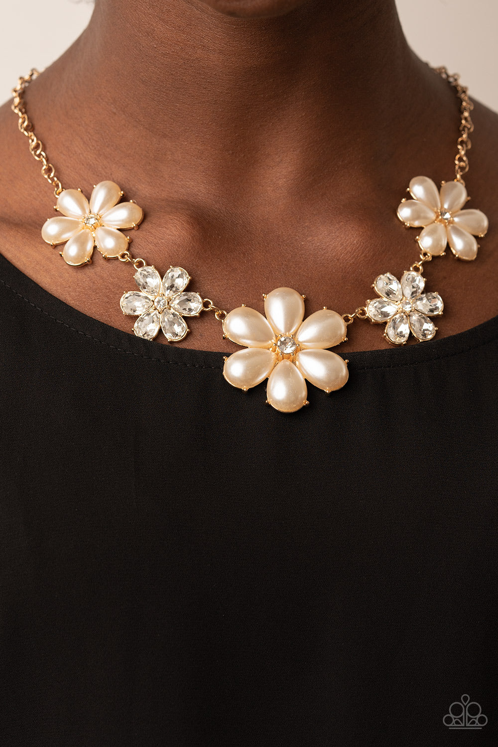 Fiercely Flowering - Gold - Paparazzi - Davetta Jewels